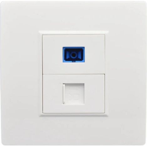 SC Fiber Optic Interface, Wall Plug, RJ45 Network Jack Panel, Connecto1 Type (1/5)