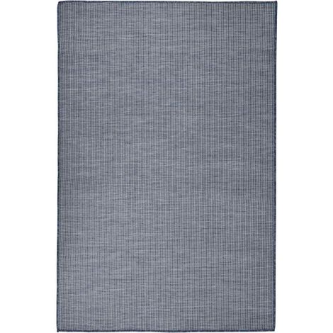 Tapis extérieur à tissage plat Terrasse Salon Cuisine - Tapis de jardin 120x170 cm Bleu BV180262 - BonneVie (1/5)
