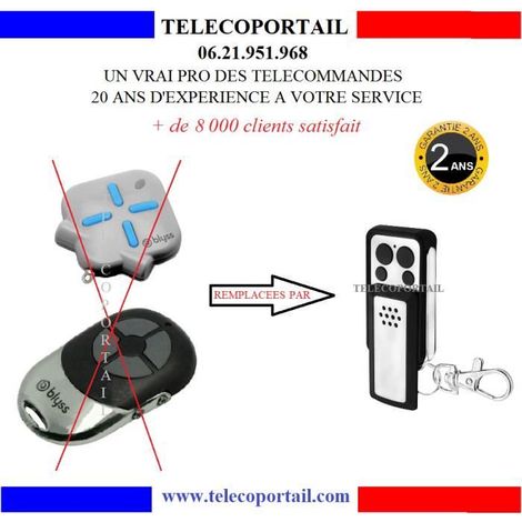 TELECOMMANDE COMPATIBLE BLYSS LIVEEZ, 582858, CASTO, 614701 PORTE ET PORTAIL (1/2)