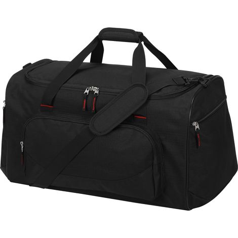 55-Liter-Sporttasche – 1 Stück – Strapazierfähiges Nylon – Großes Fassungsvermögen – Ideal für Fitnessstudio, Reisen und Wochenendausflüge – 56 x 32 x 32 cm, Schwarz (1/5)