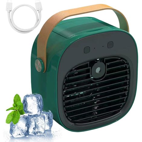 Ventilateur De Table Personnel 3 vitesses USB rechargeable mini Petit ventilateur de table avec brumisation Idéal pour le Comptoir la Chambre le Chevet Bureau Maison École Camping (1/5)
