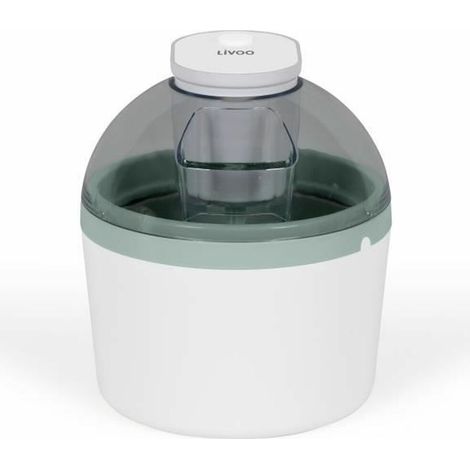 Sorbetiere - LIVOO - DOM461 - 12W - 1L - Cuve aluminium - Pâle de mélange, moule pour 7 glaces, 7 bâtonnets inclus