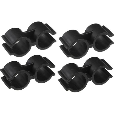 Lot De 4 Pinces De Fixation Robustes Pour Manche À Balai Et Pelle À Poussière Connecteur Double Boucle Universel 2.36 X 0.94 X 0.83 Pouces Pour Rangement Et Organisation D’Outils De Nettoyage (1/5)