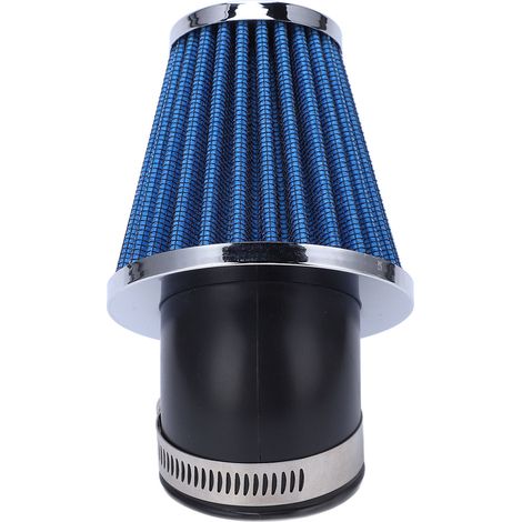 Filtre à air conique coudé à 45° pour moteur, diamètre intérieur de 48 mm, pour moto, quad, pit bike et mini-moto (bleu). (1/5)