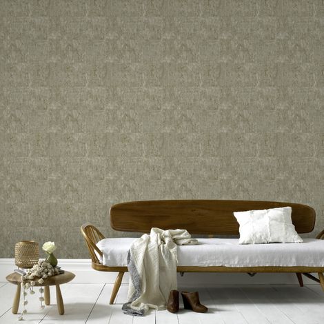 Papier peint intissé Liège Luxe Grainé 1005 x 52cm Taupe