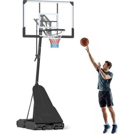 COSTWAY Panier de Basket sur Pied Extérieur Réglable en Hauteur 2,45-3,05 m (1/5)