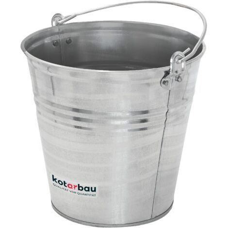Seau à Cendre - Seau De Maçon - Acier Galvanisé - 7 L - Argent - pour le Jardinage - Résistant à la Rouille - Polyvalent-NANOTEH (1/5)