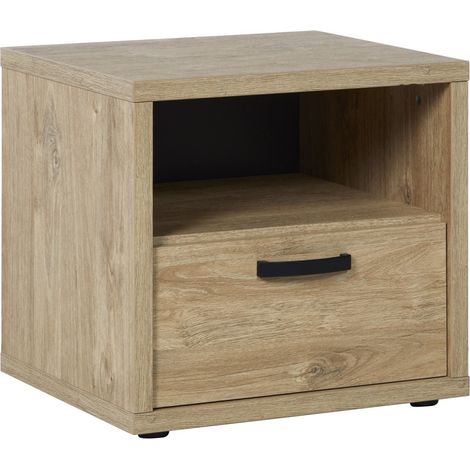 Comodino con cassetto e vano colore rovere dorato collezione MEGEVE