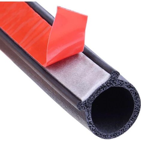 4 Mètres 10mm x 10mm Bande d'étanchéité de Porte de Voiture  Joint en Caoutchouc Bande de Protection Portière Autocollante Étanche en Forme D Petit