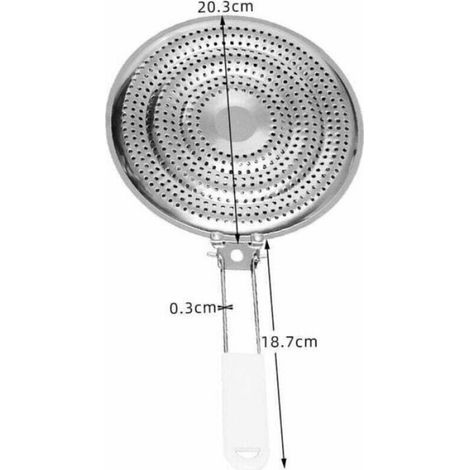 Diffuseur de chaleur pour gazinière - Acier inoxydable Répartition homogène - Cuisine - 21 cm (1/4)