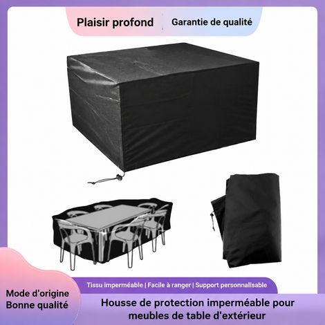 Housse de table de jardin Oxford 210D 200 × 160 × 70 cm noir 200 160 70cm 35 × 25 × 8 cm 1 kg – Livraison gratuite (1/5)