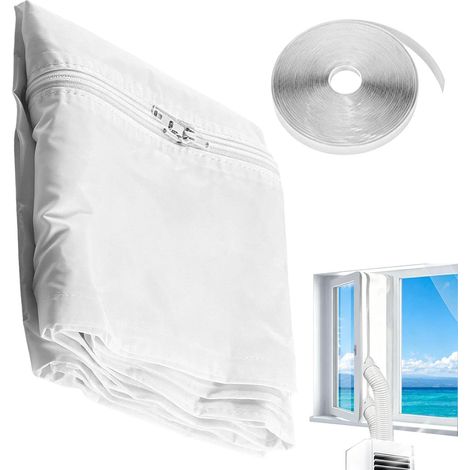 Kit de Fenêtre Climatiseur Portable Panneau d'étanchéité isolant Kit de fenêtre pour unité de climatiseur portable pour Appartement, Garage, Sous-sol, Bureau, Chambre, Cuisine, Maison et (1/5)