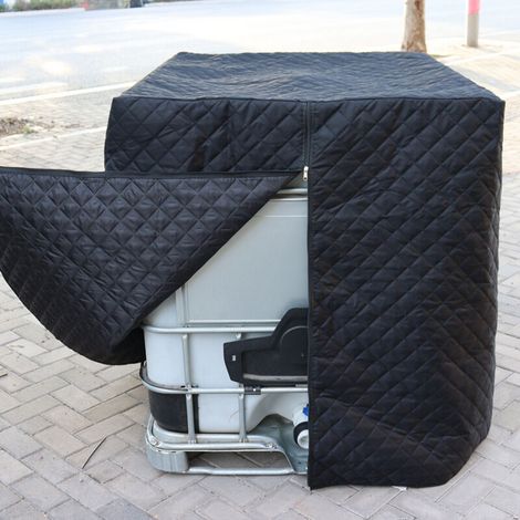 IBC Couvercle de réservoir, IBC, isolation thermique, protection contre la pluie, protection IBC, protection contre le gel, 120 x 100 x 116 cm(Noir) (1/5)
