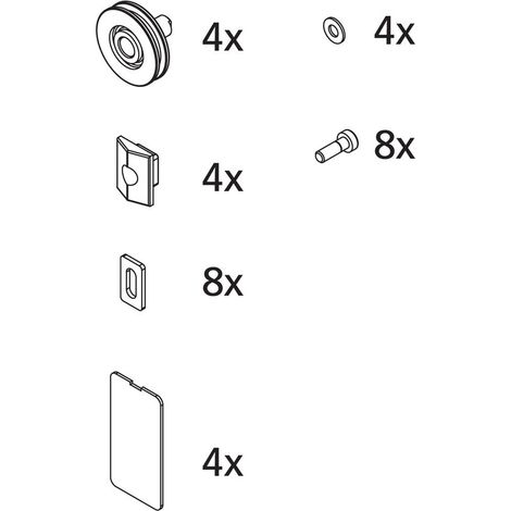 Kermi Laufrollen Set, EBI2029, Weiß, 2533891