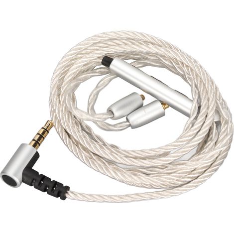 Câble de mise à niveau pour écouteurs en cuivre argenté 184 brins, avec micro et contrôle de volume, compatible SE846 SE535