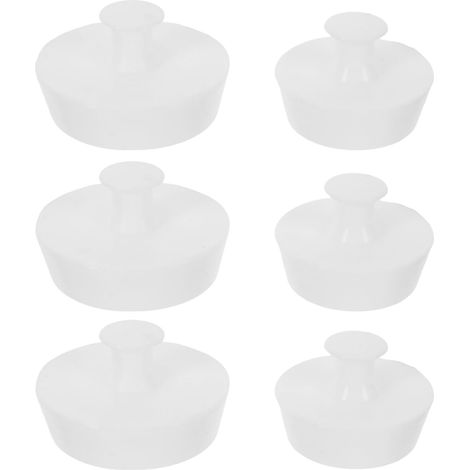 Lot de 6 bouchons en silicone pour baignoire et lavabo (1/5)