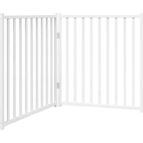 Barrière pour chien pliable 2 panneaux 160 cm bois sapin massif