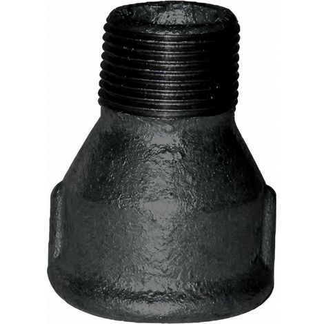 Reduzierte Muffe 50x60 / 33x42, männlich weiblich schwarz