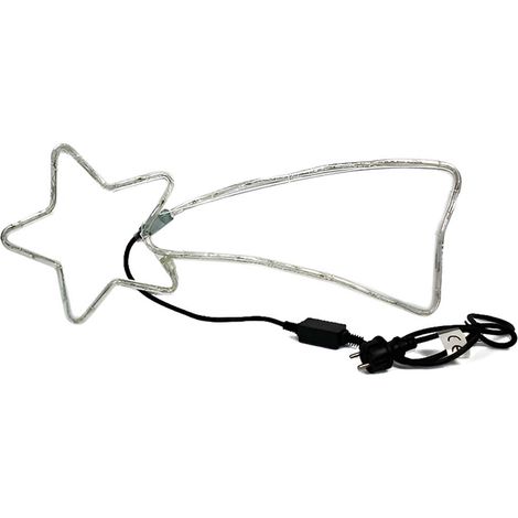 Stella Cometa Illuminazione per Esterno ed Interno 48 Luci LED BLU decorazione Natalizia Effetto Lampeggiante ip 44