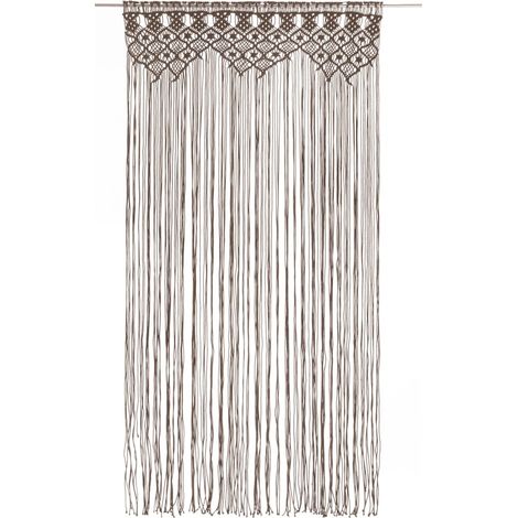 Maison Exclusive - Makramee Vorhang Taupe 140x240 cm Baumwolle