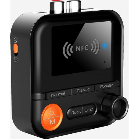 Récepteur Bluetooth 5.2 audio, effet son 3D surround, transforme enceinte filaire en sans‑fil, lecture carte TF, faible latence (1/5)