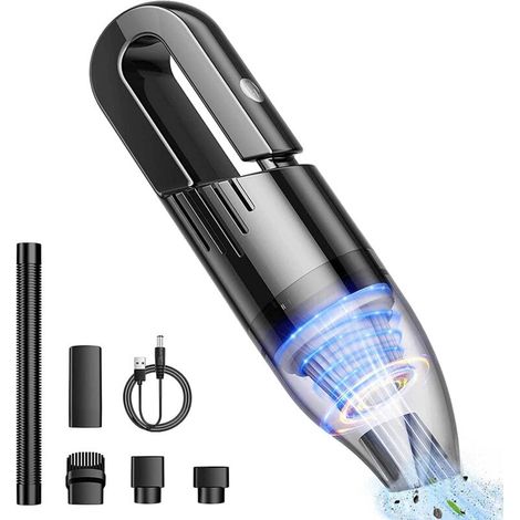 Mini aspirateur de voiture portable sans fil, aspirateur à main pour un nettoyage rapide, aspirateur à main, Dustbuster sans fil rechargeable pour voiture, maison et bureau (1/5)