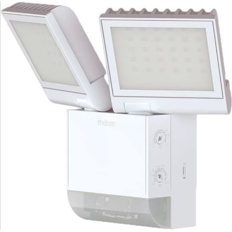 Theben 1020802 theLeda S17-100 WH LED-Strahler I integrierter Bewegungsmelder I weiß I 17 W I Wandmontage I Lichtfarbe 4000 K I Erfassungswinkel 180° I 10 m Reichweite I schwenkbar …