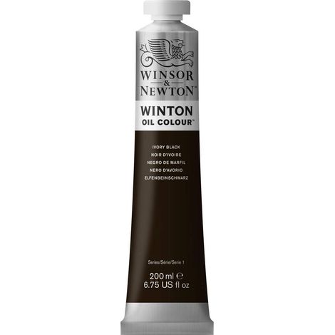 Winsor & Newton Olio Winton 200 ml - Nero d'Avorio (1/5)