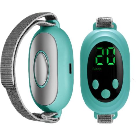 Schlafhilfe/Schlafassistent/Schlafgerät – Entspannungshilfe – Stressabbau – Erholung – Handgerät – 20 Modi – USB-Stromversorgung – Smaragdgrün – 8 x 4 x 2 cm (1/5)