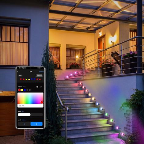 Guirlande Lumineuse LED - 10 M - 20 LED - Commande À Distance Et Application Mobile - Pour Décoration Extérieure De Façade Et Cour - 1 Pièce (1/5)