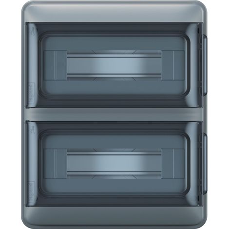 LEGRAND, PLEXO S 601894 RÉPARTITEUR POUR PIÈCES HUMIDES IP65-IK07 2 RANGÉES 24 MODULES DIMENSIONS (H X L X P) 350 X 285 X 106 MM