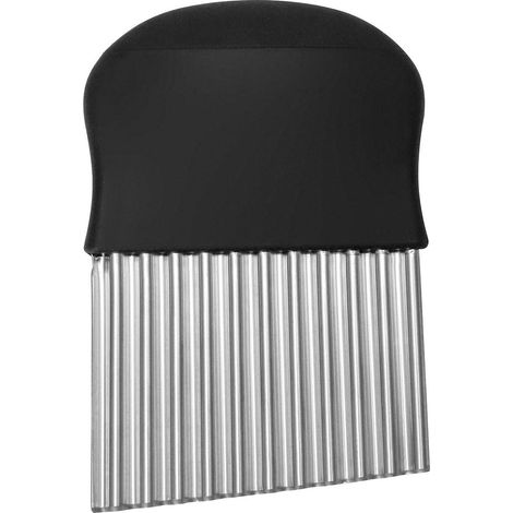 Couteau à découper les pommes de terre, coupe-frites ondulé en acier inoxydable, outil de cuisine professionnel pour frites ondulées, lame tranchante pour légumes, pratique et robuste (1/5)