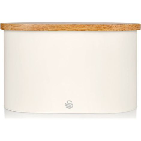 Swan Nordic Bread Bin with Wooden Lid (1/5)