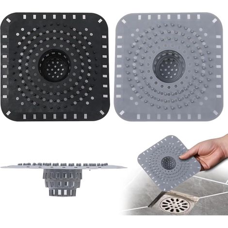 2 Pièces Filtre Cheveux Douche 13 CM de Large Filtre Evier en Silicone Attrape Cheveux Douche Idéal pour Baignoires Lavabos et Cuisines Empêche Les Bouchons Cheveux et Odeurs (1/5)