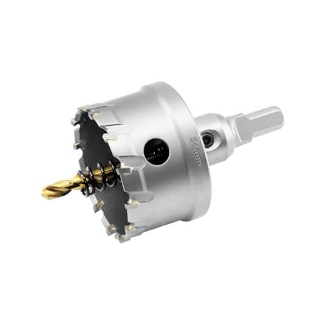 [NIEMALS VERWENDET] 54-mm-Hartmetall-Lochsäge für Metalle, professionelle TCT-Lochsäge für Metalle, Edelstahl, Eisen, Aluminium, Messing und Kunststoff