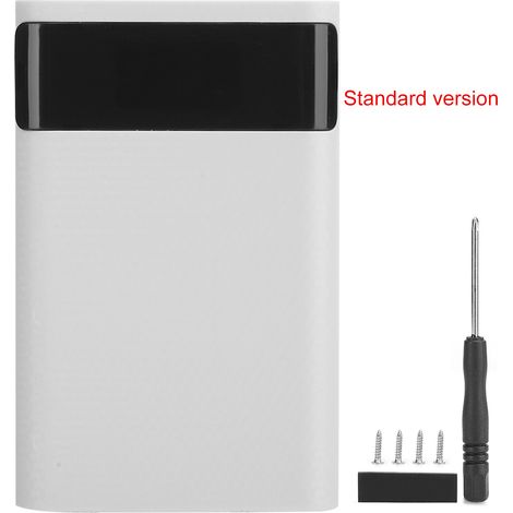 Boîtier de batterie portable DIY KA4 en ABS haute qualité, 4 x 18650, sans soudure, kit de charge pour alimentation mobile, blanc (1/5)