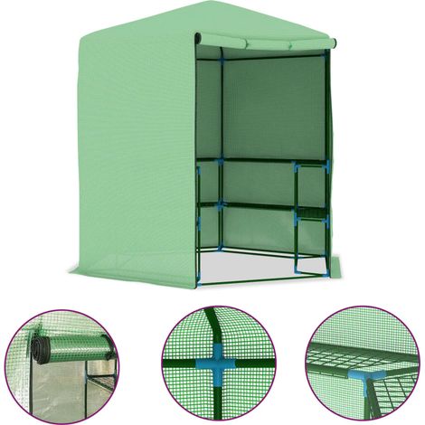 Serre avec étagères Acier 227x223 cm CFW787934 (1/5)