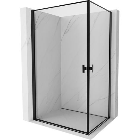 Mexen Mist-B Duo Duschkabine schwenkbar 100 x 90 cm, schwarzer Rahmen, schwarz - 8A2-100L-090P-70-70 (1/5)