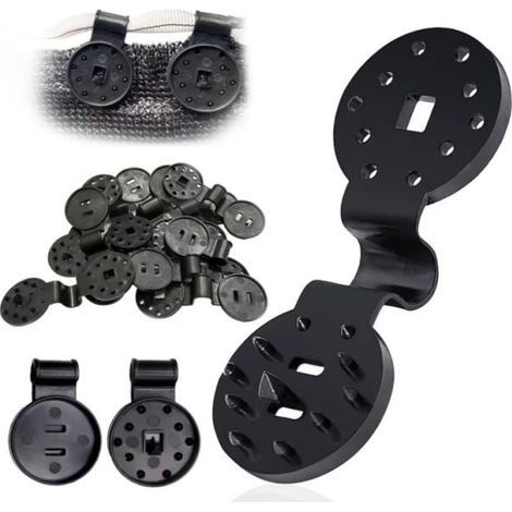 Fixation Clips - Ombrage-yd - 60 Pieces - Plastic - Reusable - Easy Installation (1/4)