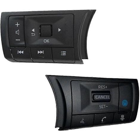 Interruptor de control de crucero y volumen de audio del volante para Nissan 25550-6RF6B LHD