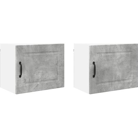 Maison Exclusive - Armadietto a muro PORTO 2 pcs Grigio cemento 50 x 31 x 40 cm