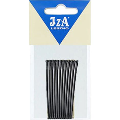 Épingles à cheveux droites IZA avec boules - Noires - 6 cm - 12 pièces.