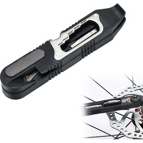 Set di attrezzi multifunzione per bicicletta: set di chiavi a cricchetto professionali, chiave esagonale, apribottiglie, compatto, portatile, per emergenze stradali, regalo per ciclisti. (1/5)