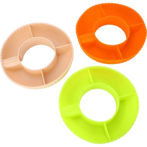 Bol à collation multifonctionnel en silicone, 4 compartiments, plateau réutilisable portable et sûr pour les aliments pour gobelet Stanley de 1,2 litre (40 oz), 3 pièces. (1/5)