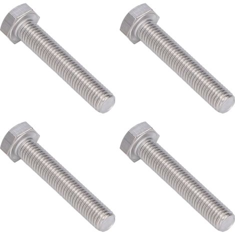 Ensemble de 20 boulons hexagonaux M10x1,5 DIN 933 M10x50 en acier inoxydable A2 avec filetage grossier. (1/5)