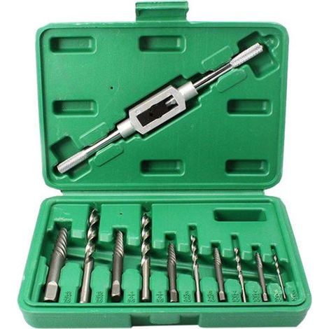 Ensemble d'extracteur de vis endommagé, Kit de démontage cassé, outil de retrait pour la réparation de machines 11 pièces (1/5)