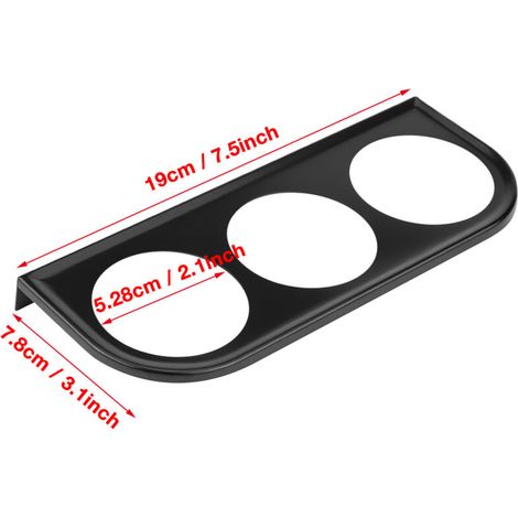 52mm 2 pouces universel multi-trous jauge mètre support de montage sur pilier support de support noir (1/5)