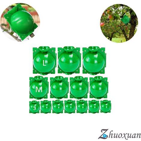 15 Pièces Boîte d'Enracinement de Plante Balle de Propagation, Boîte de Greffage Boîte Boule de Propagation Haute Pression Dispositif D'enracinement des Plantes (L+M+S, Vert)
