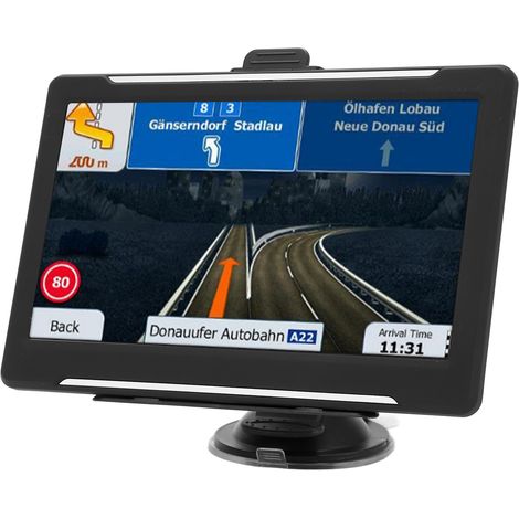 Navigateur GPS 7 pouces Écran Haute Définition 8Go 256Mo Universel pour Voiture Camion Poids Lourd (1/5)