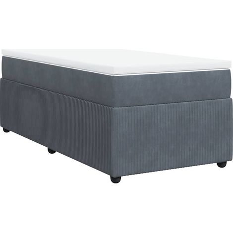 Maison Exclusive - Boxspringbett mit Matratze Dunkelgrau 80x200 c